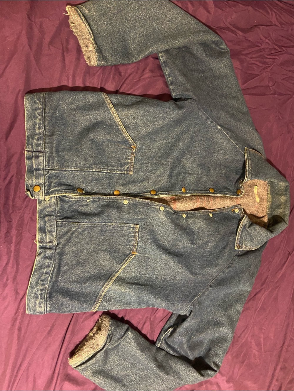 Blue Prison Denim Sherpa-Lined Jean Jacket